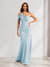 Sheath/Column Asymmetrical One-Shoulder Ruched Long Bridesmaid Dresses