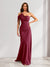 Sheath/Column Asymmetrical One-Shoulder Ruched Long Bridesmaid Dresses