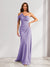Sheath/Column Asymmetrical One-Shoulder Ruched Long Bridesmaid Dresses