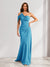 Sheath/Column Asymmetrical One-Shoulder Ruched Long Bridesmaid Dresses