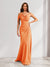 Sheath/Column Asymmetrical One-Shoulder Ruched Long Bridesmaid Dresses