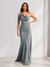 Sheath/Column Asymmetrical One-Shoulder Ruched Long Bridesmaid Dresses