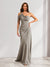 Sheath/Column Asymmetrical One-Shoulder Ruched Long Bridesmaid Dresses