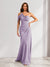 Sheath/Column Asymmetrical One-Shoulder Ruched Long Bridesmaid Dresses