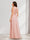 A-Line/Princess V-Neck Sleeveless Lace Long Bridesmaid Dresses