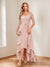 A-Line/Princess V-Neck Half Sleeves Asymmetrical Mother of the Bride Dresses with Appliques