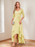 A-Line/Princess V-Neck Half Sleeves Asymmetrical Mother of the Bride Dresses with Appliques