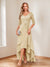 A-Line/Princess V-Neck Half Sleeves Asymmetrical Mother of the Bride Dresses with Appliques