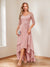 A-Line/Princess V-Neck Half Sleeves Asymmetrical Mother of the Bride Dresses with Appliques