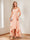 A-Line/Princess V-Neck Half Sleeves Asymmetrical Mother of the Bride Dresses with Appliques
