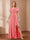 A-Line/Princess Scoop Asymmetrical Mother of the Bride Dresses with Rhinestone & Ruffles