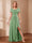 A-Line/Princess Scoop Asymmetrical Mother of the Bride Dresses with Rhinestone & Ruffles