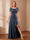 A-Line/Princess Scoop Asymmetrical Mother of the Bride Dresses with Rhinestone & Ruffles
