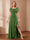 A-Line/Princess Scoop Asymmetrical Mother of the Bride Dresses with Rhinestone & Ruffles
