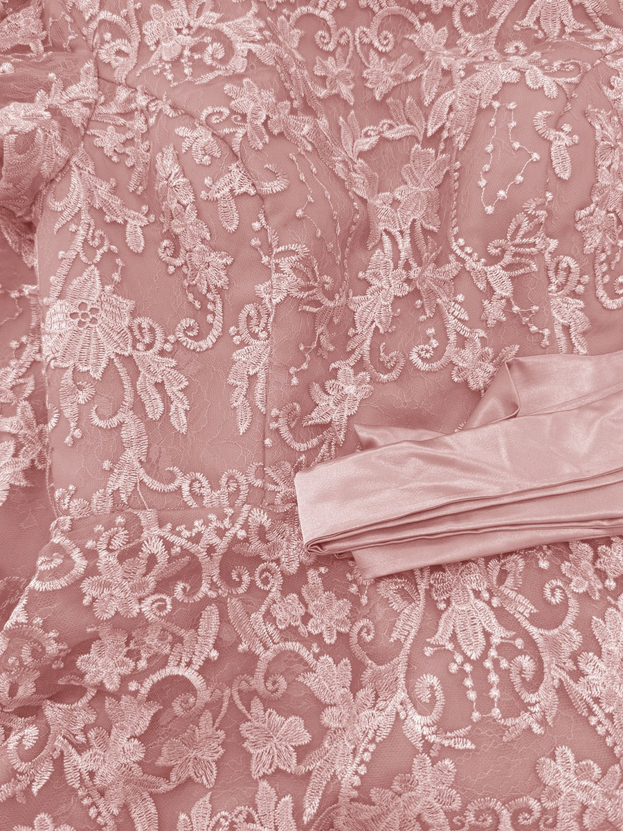 A-Line/Princess Scoop Short Sleeves Mother of the Bride Dresses with Appliques &amp; Beading