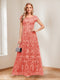 A-Line/Princess Scoop Short Sleeves Mother of the Bride Dresses with Appliques & Beading