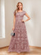 A-Line/Princess Scoop Short Sleeves Mother of the Bride Dresses with Appliques & Beading
