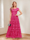 A-Line/Princess Scoop Short Sleeves Mother of the Bride Dresses with Appliques & Beading