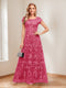 A-Line/Princess Scoop Short Sleeves Mother of the Bride Dresses with Appliques & Beading