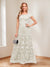 A-Line/Princess Scoop Short Sleeves Mother of the Bride Dresses with Appliques & Beading