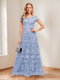 A-Line/Princess Scoop Short Sleeves Mother of the Bride Dresses with Appliques & Beading