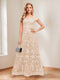 A-Line/Princess Scoop Short Sleeves Mother of the Bride Dresses with Appliques & Beading