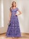 A-Line/Princess Scoop Short Sleeves Mother of the Bride Dresses with Appliques & Beading