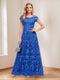 A-Line/Princess Scoop Short Sleeves Mother of the Bride Dresses with Appliques & Beading