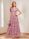 A-Line/Princess Scoop Short Sleeves Mother of the Bride Dresses with Appliques & Beading