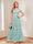 A-Line/Princess Scoop Short Sleeves Mother of the Bride Dresses with Appliques & Beading