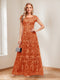A-Line/Princess Scoop Short Sleeves Mother of the Bride Dresses with Appliques & Beading