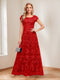 A-Line/Princess Scoop Short Sleeves Mother of the Bride Dresses with Appliques & Beading