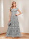 A-Line/Princess Scoop Short Sleeves Mother of the Bride Dresses with Appliques & Beading
