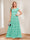 A-Line/Princess Scoop Short Sleeves Mother of the Bride Dresses with Appliques & Beading