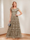A-Line/Princess Scoop Short Sleeves Mother of the Bride Dresses with Appliques & Beading