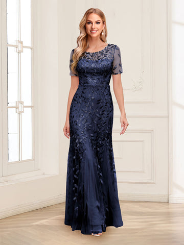 Trumpet/Mermaid Scoop Floor-Length Mother of the Bride Dresses with Appliques