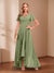 A-Line/Princess V-Neck Ruched Asymmetrical Mother of the Bride Dresses with Lace Appliques