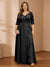 A-Line/Princess V-Neck Plus Size Mother of the Bride Dresses with Appliques & Watteau Train