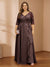 A-Line/Princess V-Neck Plus Size Mother of the Bride Dresses with Appliques & Watteau Train