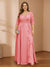 A-Line/Princess V-Neck Plus Size Mother of the Bride Dresses with Appliques & Watteau Train