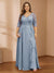A-Line/Princess V-Neck Plus Size Mother of the Bride Dresses with Appliques & Watteau Train