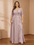 A-Line/Princess V-Neck Plus Size Mother of the Bride Dresses with Appliques & Watteau Train