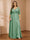A-Line/Princess V-Neck Plus Size Mother of the Bride Dresses with Appliques & Watteau Train