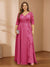 A-Line/Princess V-Neck Plus Size Mother of the Bride Dresses with Appliques & Watteau Train