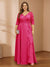A-Line/Princess V-Neck Plus Size Mother of the Bride Dresses with Appliques & Watteau Train