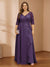 A-Line/Princess V-Neck Plus Size Mother of the Bride Dresses with Appliques & Watteau Train