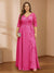 A-Line/Princess V-Neck Plus Size Mother of the Bride Dresses with Appliques & Watteau Train
