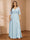 A-Line/Princess V-Neck Plus Size Mother of the Bride Dresses with Appliques & Watteau Train