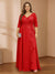 A-Line/Princess V-Neck Plus Size Mother of the Bride Dresses with Appliques & Watteau Train