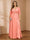 A-Line/Princess V-Neck Plus Size Mother of the Bride Dresses with Appliques & Watteau Train